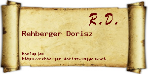 Rehberger Dorisz névjegykártya